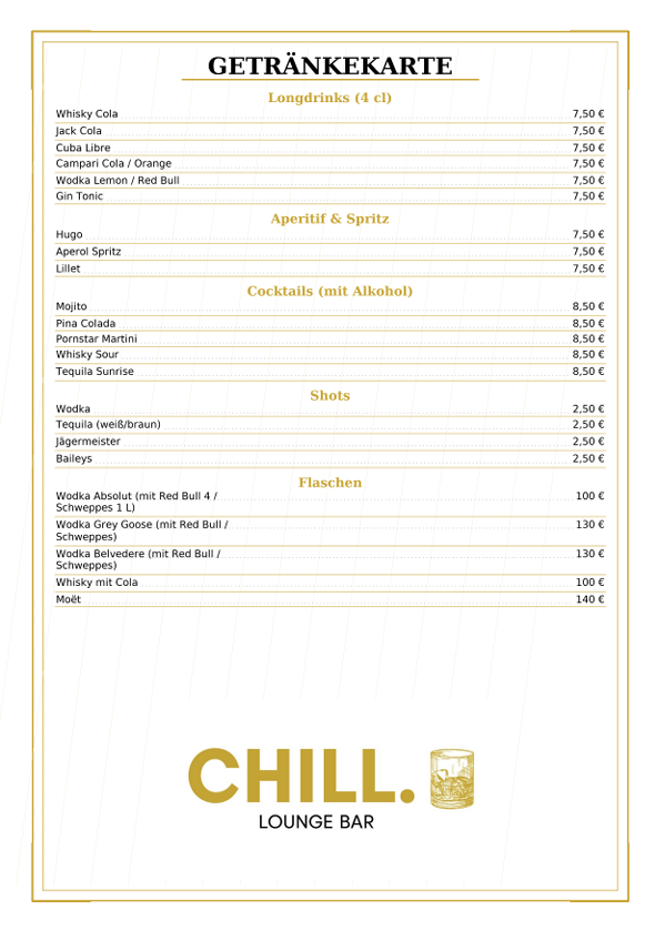 Getränkekarte 1