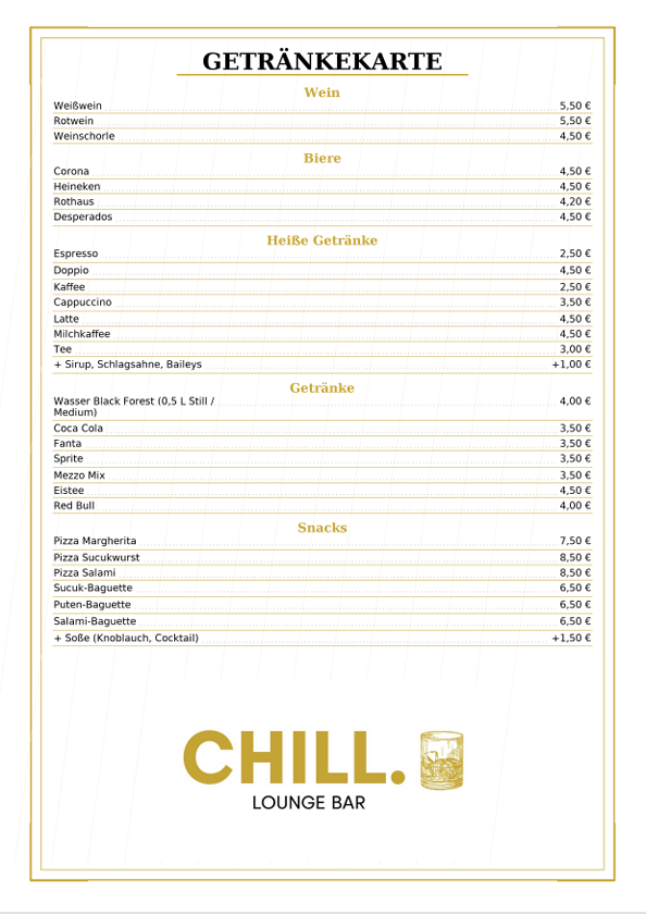 Getränkekarte 2
